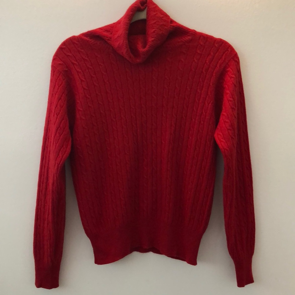 Red 100% Cashmere Sweater